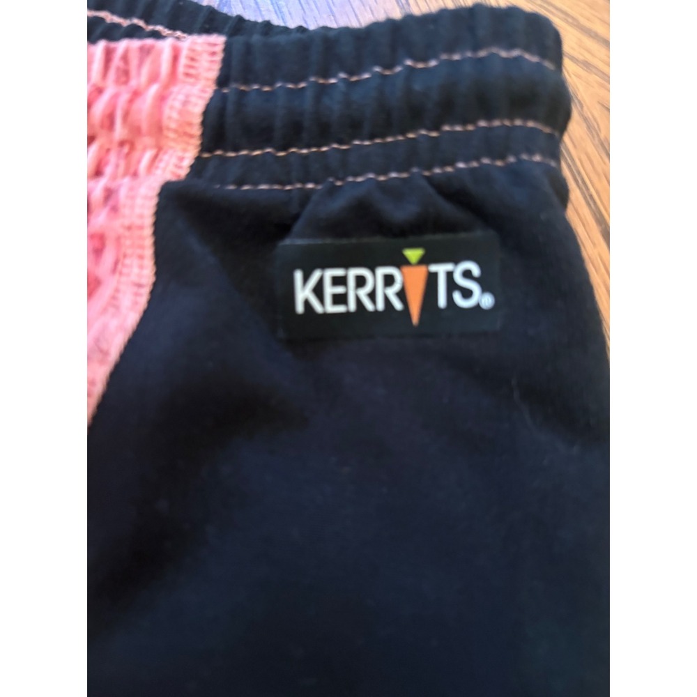 Kerrits Riding Tights Kids Medium Pink Black Geometric Knee Patch Breeches - Picture 4 of 7